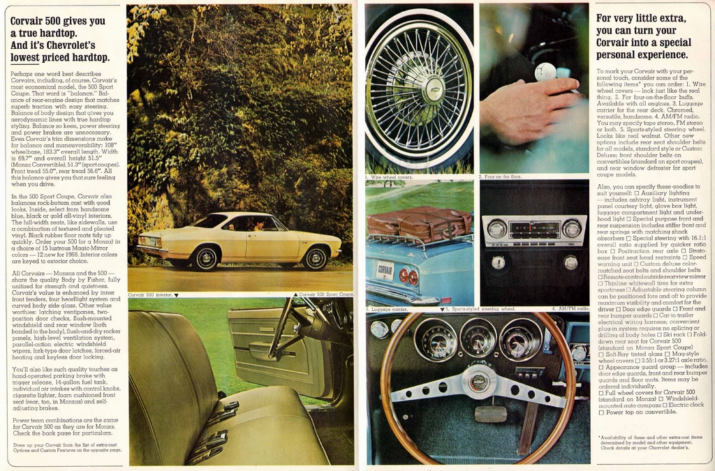 1968 Chevrolet Corvair Brochure Page 1